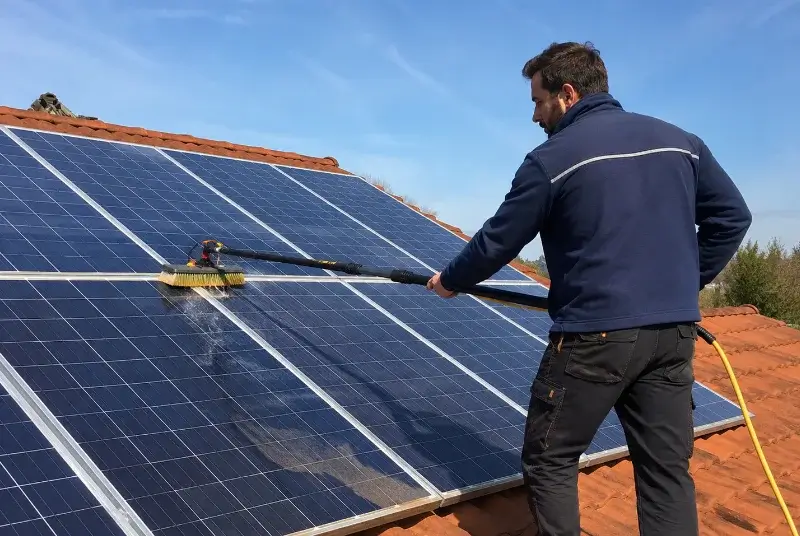 Nettoyage et entretien de panneaux solaires à Puyvalador